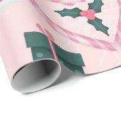 Sweet Pink Holiday Cheer Geschenkpapier (Rolleneckpunkt)