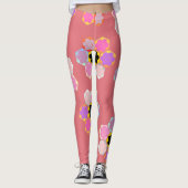 Sweet Pink Honey Color Pattern Leggings (Vorderseite)