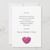 Sweet Pink Hydrangea Floral Happy Mother Day Karte (Rückseite)