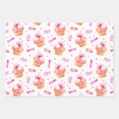 Sweet Pink Ice Cream Wrapping Paper Set 3 Geschenkpapier Set (Vorderseite)