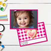 Sweet Pink Kariertes Foto Klassenzimmer Valentinst Karte