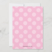 Sweet PINK Ladybugs Babydusche Einladung (Rückseite)