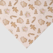 Sweet Pink Lebkuchen Weihnachtsmuster Seidenpapier (Ausschnitt)