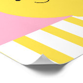Sweet Pink Lemonade Geburtstagsbannerzeichen Poster (Ecke)