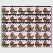 Sweet Pink Leopard Baby Dusche Geschenkpapier (Flach)