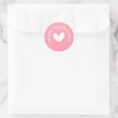 Sweet Pink "Made With Love" Runder Aufkleber (Tasche)