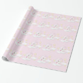 Sweet Pink Moon Baby Girl Geschenkpapier (Ungerollt)