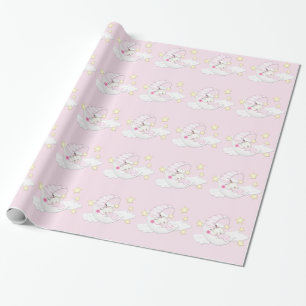 Sweet Pink Moon Baby Girl Geschenkpapier