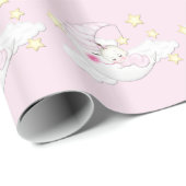 Sweet Pink Moon Baby Girl Geschenkpapier (Rolleneckpunkt)