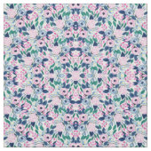Sweet Pink Navy Blume Aquarellmuster Stoff (Muster)
