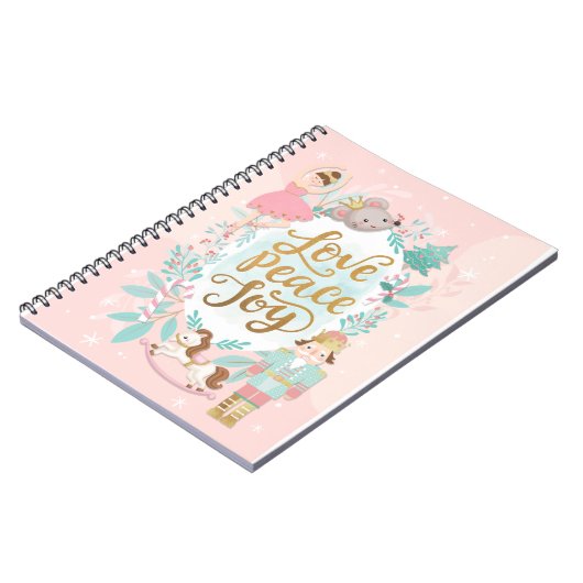 Sweet Pink Nutcracker Ballerina Notebook & Journal Notizblock (Linke Seite)
