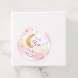 Sweet Pink Over Moon Danke, Baby Dusche Geschenkanhänger