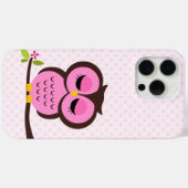 Sweet Pink Owl Case-Mate iPhone Hülle (Rückseite (Horizontal))