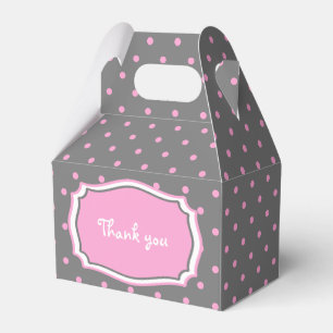 Sweet Pink Polka Dot Gefallen Box Kinderdusche 🎀 Geschenkschachtel