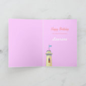 Sweet Pink Princess Castle - Grußkarte Karte (Innenseite)