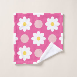 Sweet Pink Retro Floral Muster Waschlappen
