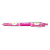 Sweet Pink Retro Floral Pattern Pen Kugelschreiber (Unterseite)