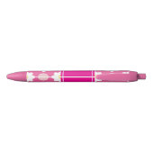 Sweet Pink Retro Floral Pattern Pen Kugelschreiber (Rückseite)