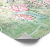 Sweet Pink Rose Fairy Poster (Ecke)