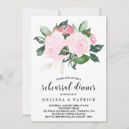 Sweet Pink Rose Probe Abendessen Einladung