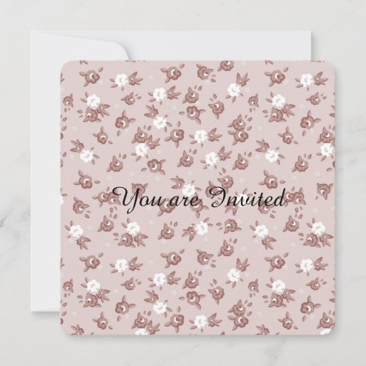 Sweet Pink Roses Baby Dusche Einladung (Vorderseite)