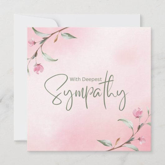 Sweet Pink Roses Beileid (Vorderseite)