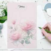 Sweet Pink Roses Briefpapier
