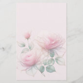 Sweet Pink Roses Briefpapier (Rückseite)