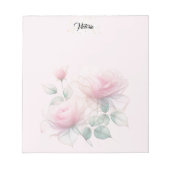 Sweet Pink Roses Notizblock (Vorderseite)