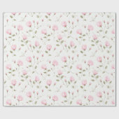 Sweet Pink Roses Wrapping Paper Geschenkpapier (Flach)