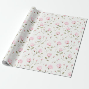 Sweet Pink Roses Wrapping Paper Geschenkpapier