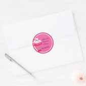 Sweet Pink Round Cupcake Bakery Stickers (Umschlag)