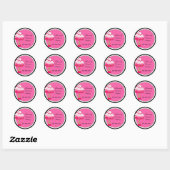 Sweet Pink Round Cupcake Bakery Stickers (Blatt)