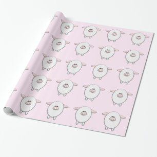 Sweet Pink Sheep Baby Dusche Geschenkpapier