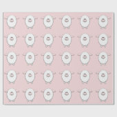 Sweet Pink Sheep Baby Dusche Geschenkpapier (Flach)