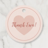 Sweet Pink Sheep Baby Dusche Vielen Dank Geschenkanhänger (Rückseite)