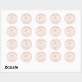 Sweet Pink Sheep Baby Shower Classic Round Sticker (Blatt)