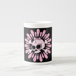 Sweet Pink Skull Porzellantasse