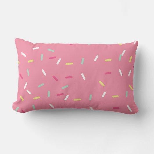Sweet Pink Sprinkle Lumbar Kissen (Vorderseite)