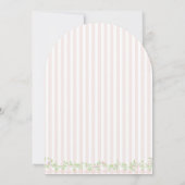 Sweet Pink Stripe Wedding Details Enclosure Card Einladung (Rückseite)