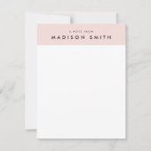 Sweet Pink Stripes Modern Stationery Mitteilungska Einladung (Vorderseite)