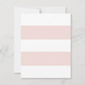 Sweet Pink Stripes Modern Stationery Mitteilungska Einladung (Rückseite)
