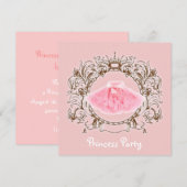 Sweet Pink Tutu Princess Birthday Party Einladung (Vorne/Hinten)