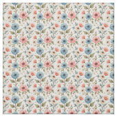 Sweet Pink und Blue Blumen Stoff (Muster)