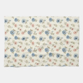 Sweet Pink und Blue Floral Geschirrtuch (Horizontal)