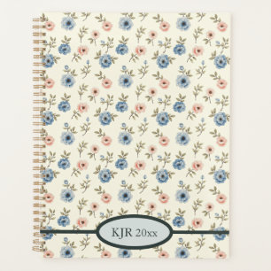 Sweet Pink und Blue Floral Planer