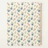 Sweet Pink und Blue Floral Planer (Rückseite)