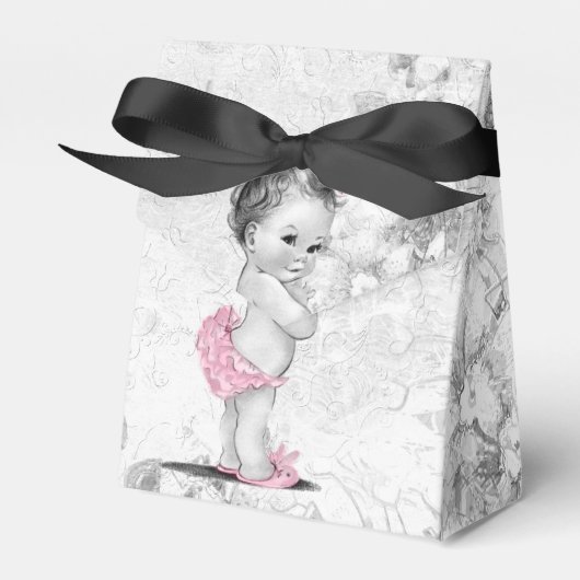 Sweet Pink und Gray Baby Duwer Fevor Boxen Geschenkschachtel (Vorderseite)