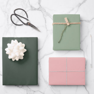 Sweet Pink und Green Geschenkpapier Set