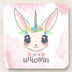 Sweet Pink Unicorn Getränkeuntersetzer